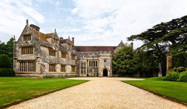 Athelhampton Hall ve Puddletown, Dorset, İngiltere 10 Haziran 2018'de alınan ev