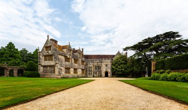 Athelhampton Hall ve Puddletown, Dorset, İngiltere 10 Haziran 2018'de alınan ev