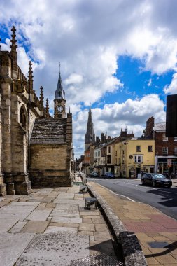 High Street, Dorchester, Dorset, İngiltere'de, Thomas Hardye'nın Casterbridge seyir, alınan 8 Ağustos 2018