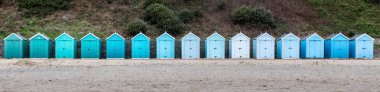 plaj kulübe Southborne, Dorset, İngiltere 28 Kasım 2013'de Taken