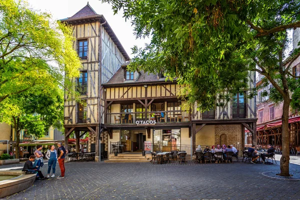 Połowie Xviii Wiecznym Budynku Zabytkowym Centrum Miasta Troyes Szampania Ardeny — Zdjęcie stockowe