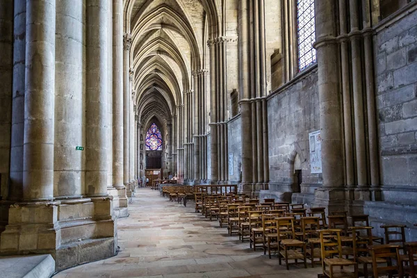 Belső Tér Reimsi Katedrális Reims Burgundia Franciaország Hozott 2018 Június — Stock Fotó