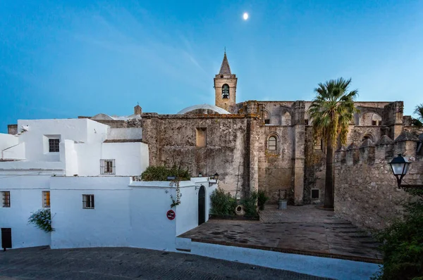 Maurische Architektur Bei Nacht Aufgenommen Vejer Frontera Spanien September 2015 — Stockfoto