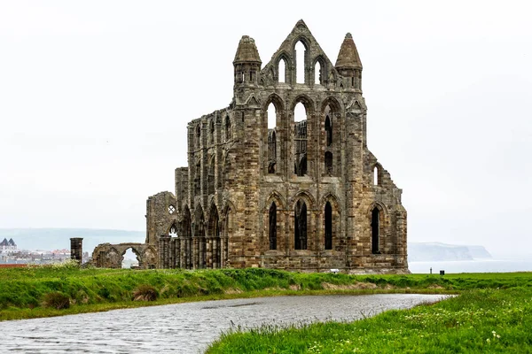Ruines Gothiques Abbaye Whitby Prises Whitby Yorkshire Royaume Uni Mai — Photo