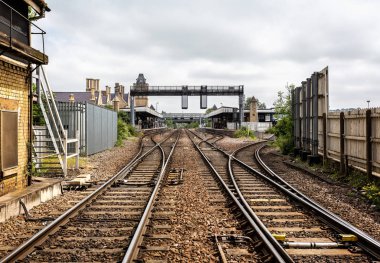 Lincoln tren istasyonundan demiryolu parça Lincoln, East Midlands, İngiltere'de leveltaken üzerinde 23 Mayıs 2018