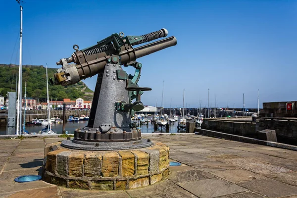 Pistola Vickers Libras Tomada Scarborough Yorkshire Reino Unido Mayo 2018 —  Fotos de Stock