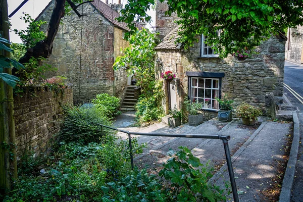 Casas Georgianas Adosadas Pendiente Pronunciada Bradford Avon Wiltshire Reino Unido — Foto de Stock