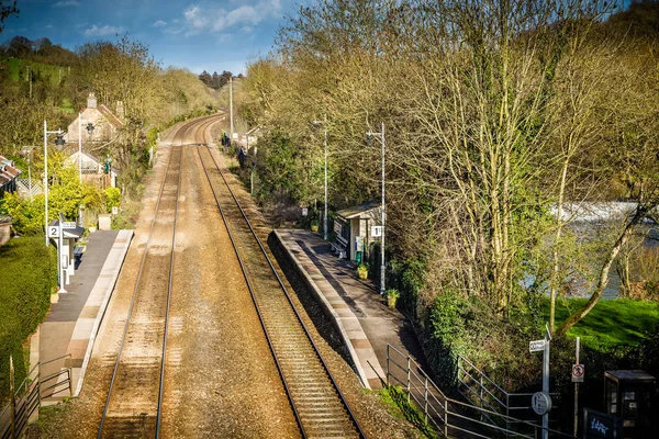 Avoncliff Järnvägsstation Nära Bradford Avon Wiltshire Storbritannien Den Mars 2014 — Stockfoto