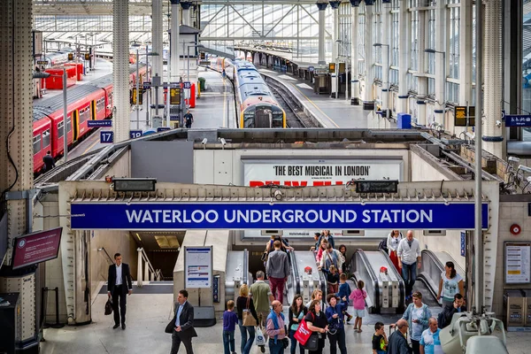 Eingang Zur Waterloo Bahn Station Innerhalb Des Waterloo Bahnhofs London — Stockfoto