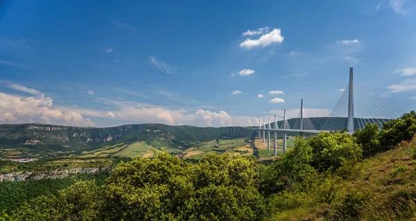 Millau Suspension Bridge Millau Aveyron França Junho 2015 — Fotografia de Stock