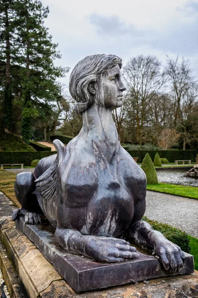 Lead Scuplture Duchess Marlborough Head Sphinx Body Blenheim Palace Oxfordshire — Stock Photo, Image