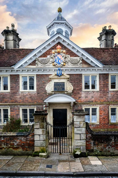 Entrada College Matrons Fundada 1682 High Street Salisbury Wiltshire Reino — Foto de Stock