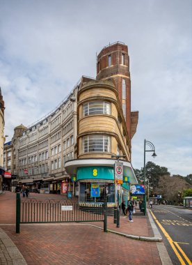 Bournemouth, Dorset, İngiltere 'deki Eski Christchurch Yolu' ndaki Art Deco Roddis Evi, 7 Şubat 2020