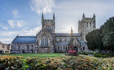 Wimborne Minster, Wimborne Kilisesi, Dorset, İngiltere 18 Ocak 2020