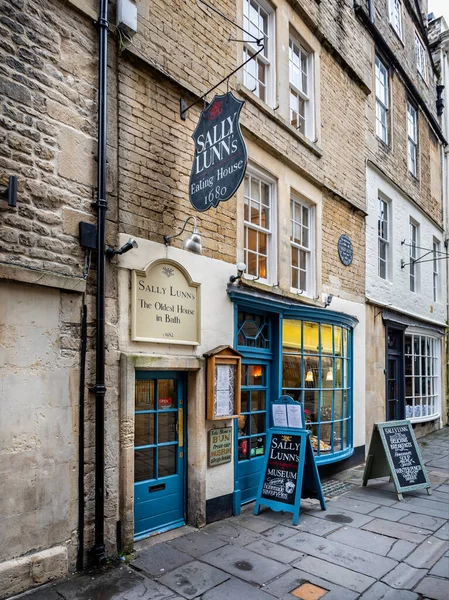 Sally Lunn Eating House Oldest House Bath Bath Somerset January — стоковое фото