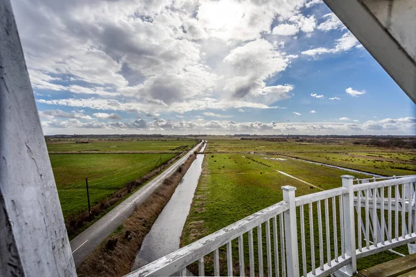 Vue Sur Les Larges Depuis Sommet Pompe Vent Historique Horsey — Photo