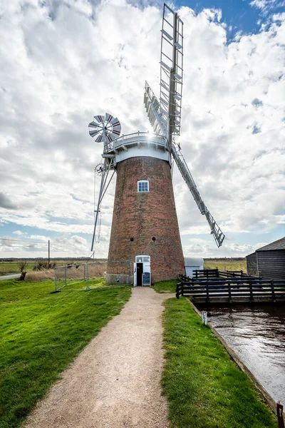 Pompe Vent Historique Horsey Horsey Norfolk Royaume Uni Mars 2020 — Photo