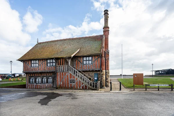 Madera Enmarcada Tudor Moot Hall Ayuntamiento Aldeburgh Suffolk Reino Unido — Foto de Stock