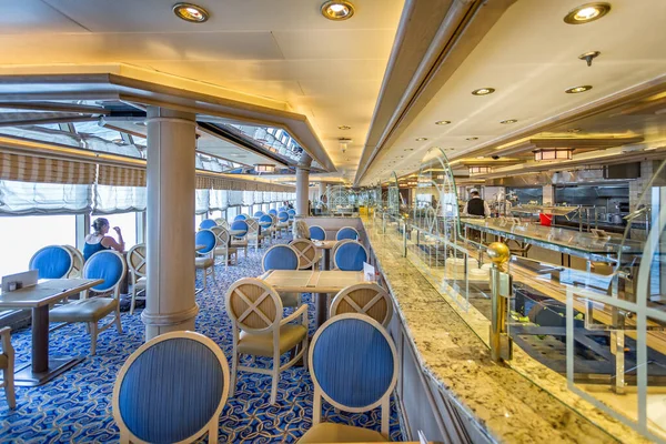 Buffet Restaurant Bord Des Cunard Cruise Liner Queen Victoria Juli — Stockfoto