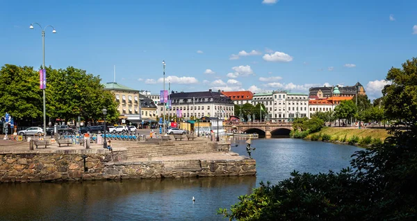 Göteborg Merkezinden Göteborg Sveç Göteborg Şehrindeki Kanal Tarafından Temmuz 2019 — Stok fotoğraf