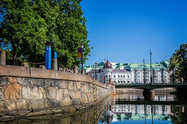 Göteborg Sveç Göteborg Kentindeki Kanal Merkezinden Temmuz 2019 Görülecek — Stok fotoğraf