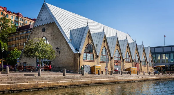 Fish Church Feskekorka Water Front Gothenburg Sweden July 2019 — Stock Photo, Image