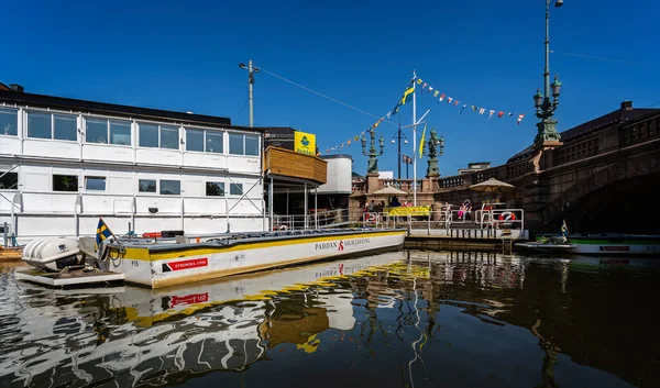 Paddan Barco Turismo Firmar Canal Gotemburgo Suecia Julio 2019 — Foto de Stock