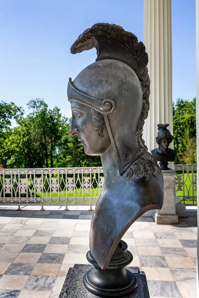 Close Bronze Busts Kameronova Gallereya Museum Ground Catherine Palace Pushkin — Φωτογραφία Αρχείου