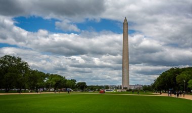 Washington Anıtı 14 Mayıs 2019 'da National Mall, Washington DC' de