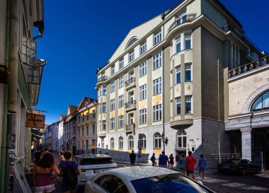 59 Pikk Caddesi, eski KGB binası, Pikk Caddesi, Tallinn, Estonya 21 Temmuz 2019