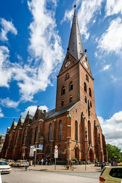 Iglesia San Pedro Estilo Gótico Hamburgo Alemania Julio 2019 —  Fotos de Stock