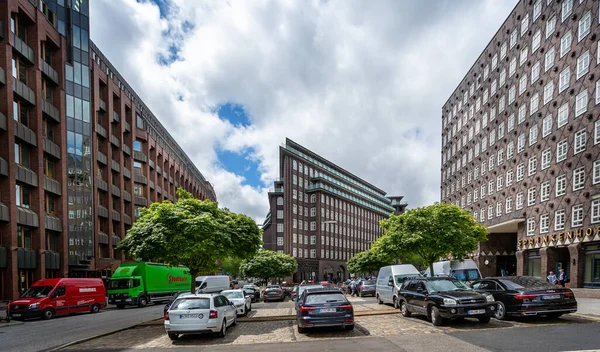 Icónico Edificio Casa Chile Diseñado Para Parecerse Barco Hamburgo Alemania — Foto de Stock