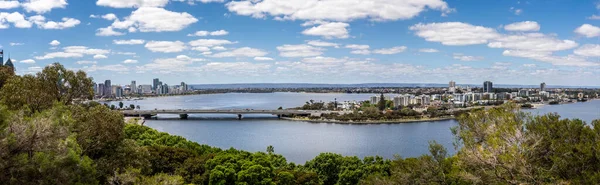 Panorama Swan River Perth Central Business District Kings Park Perth — Stock Photo, Image