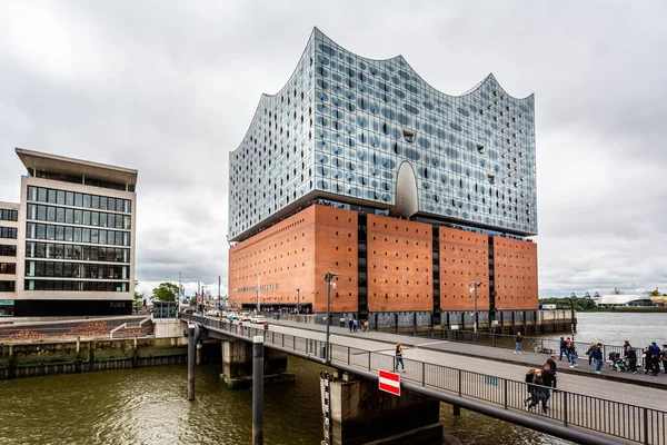 Edificio Ultramoderno Elbphilharmonie Concert Venue Hamburgo Alemania Julio 2019 — Foto de Stock