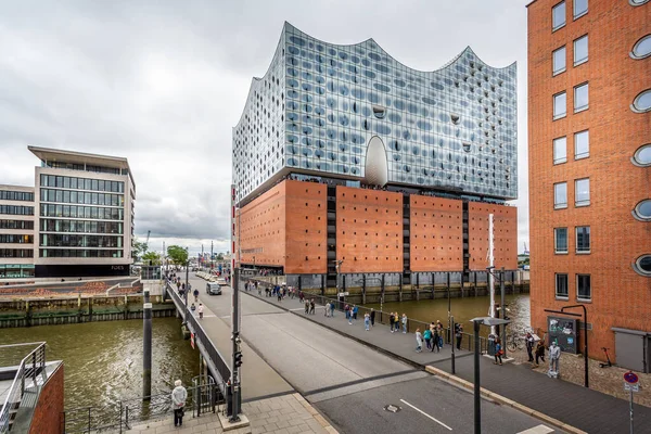 Edificio Ultramoderno Elbphilharmonie Concert Venue Hamburgo Alemania Julio 2019 — Foto de Stock