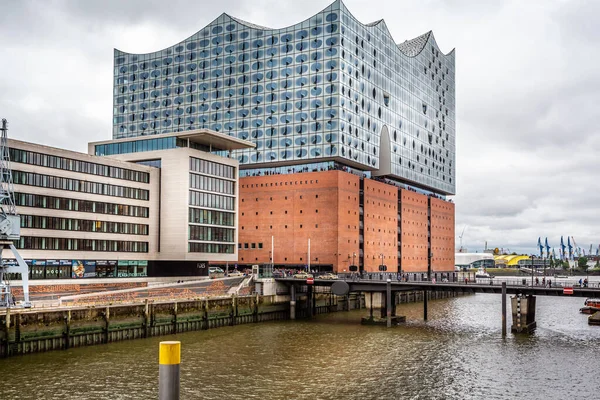 Den Ultra Moderne Elbphilharmonie Concert Venue Bygning Hamburg Tyskland Den - Stock-foto