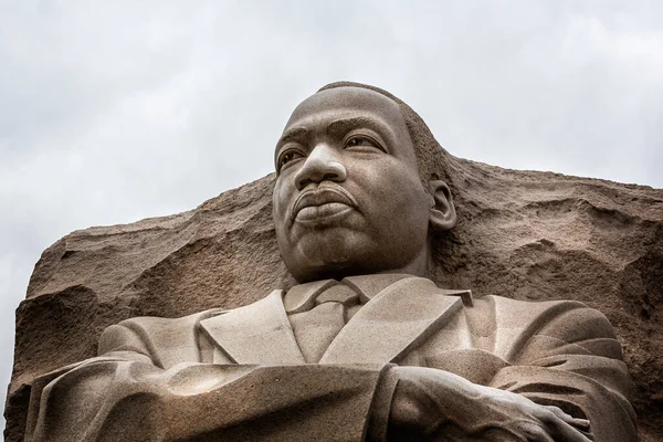 Närbild Martin Luther King Staty Martin Luther King Memorial Washington — Stockfoto