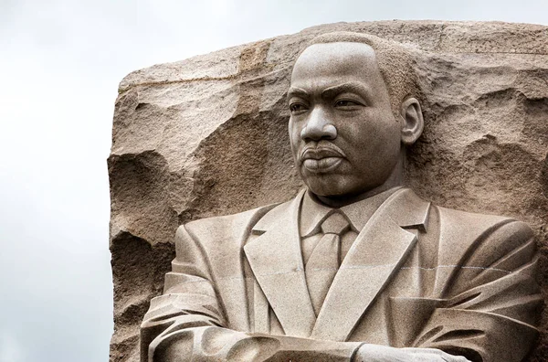 Közelkép Martin Luther King Szobrának Fejéről Martin Luther King Emlékműben — Stock Fotó