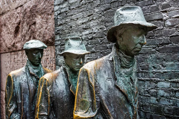 Estatuas Que Representan Gran Depresión Década 1930 Memorial Franklin Roosevelt — Foto de Stock