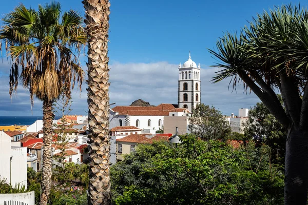 Θέα Προς Κάτω Προς Την Εκκλησία Santa Anna Στο Garachico — Φωτογραφία Αρχείου