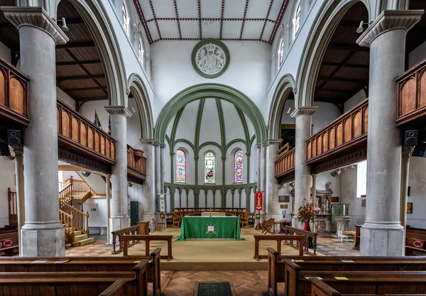 Interno Della Chiesa San Paolo Honiton Devon Regno Unito Novembre — Foto Stock