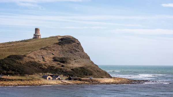 Clavell Tower Toppen Hen Cliff Vid Kimmeridge Bay Isle Purbeck — Stockfoto