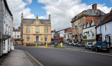 Tarihi St. John 's House in The High Street, Devizes, Wiltshire, İngiltere 5 Eylül 2020