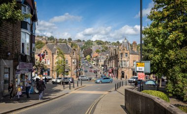 12 Eylül 2020 'de İngiltere' de Matlock, Derbyshire 'daki Matlock şehir merkezi