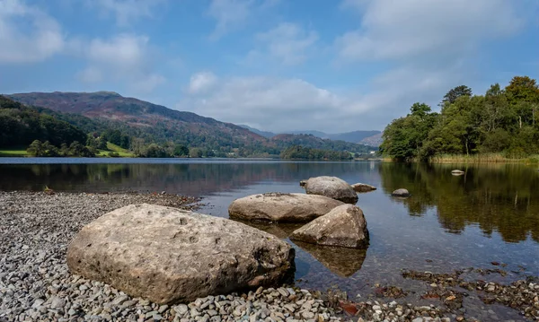 Vue Depuis Bord Lac Grasmere Dans Lake District Cumbria Royaume — Photo