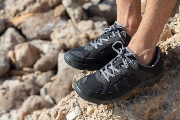 Hiking Shoes Rocks — Stock Photo, Image