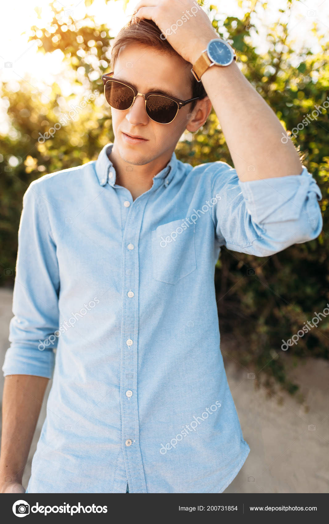 stylish guy glasses