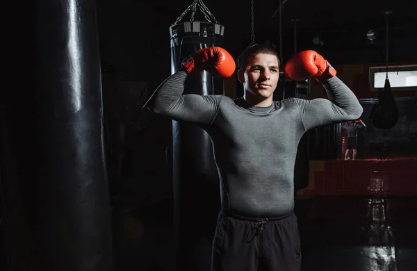 Portrait Boxeur Gymnase — Photo