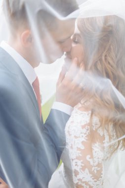 doğa güzel genç düğün çift, aşık çift