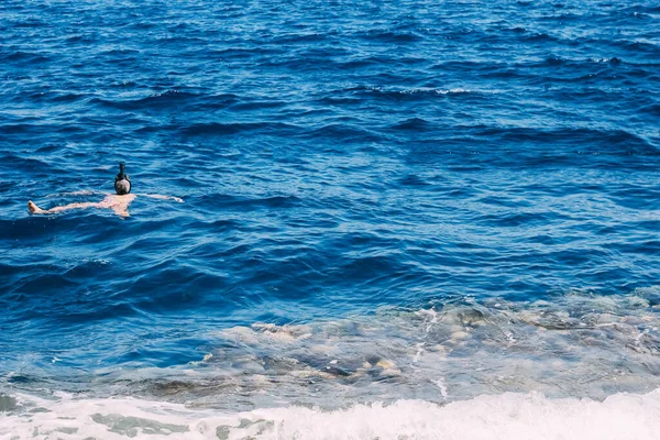熱帯の海でスキューバダイビング、マスクとダイビング — ストック写真